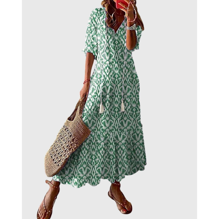 Damska Letnia Sukienka Boho w Stylu Vintage | Maxi