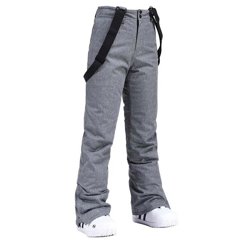 Unisex Spodnie Narciarskie Ocieplane z Szelkami | Snowboardowe