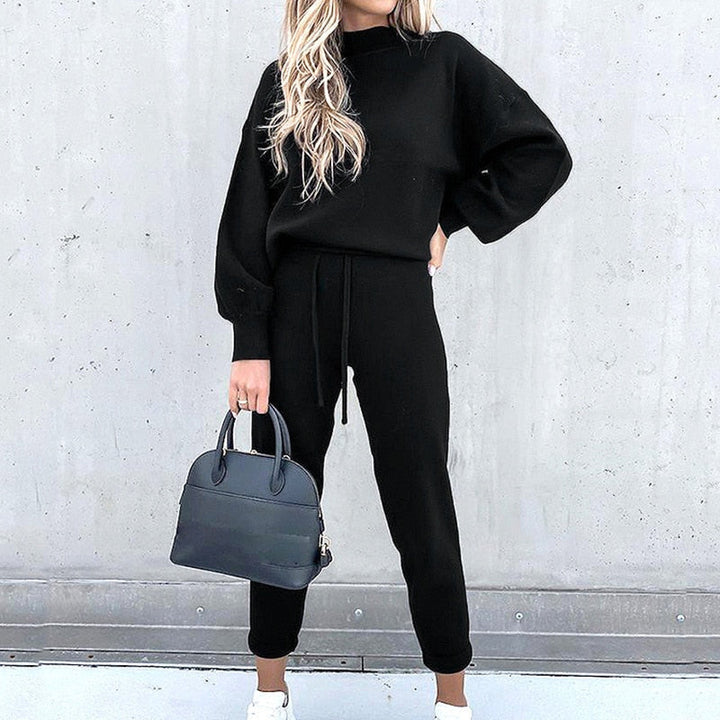 Damski Komplet Sweter z Dzianiny | Zimowa