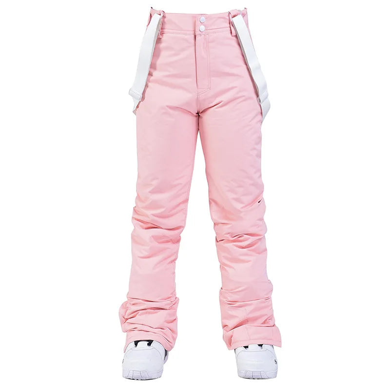 Unisex Spodnie Narciarskie Ocieplane z Szelkami | Snowboardowe