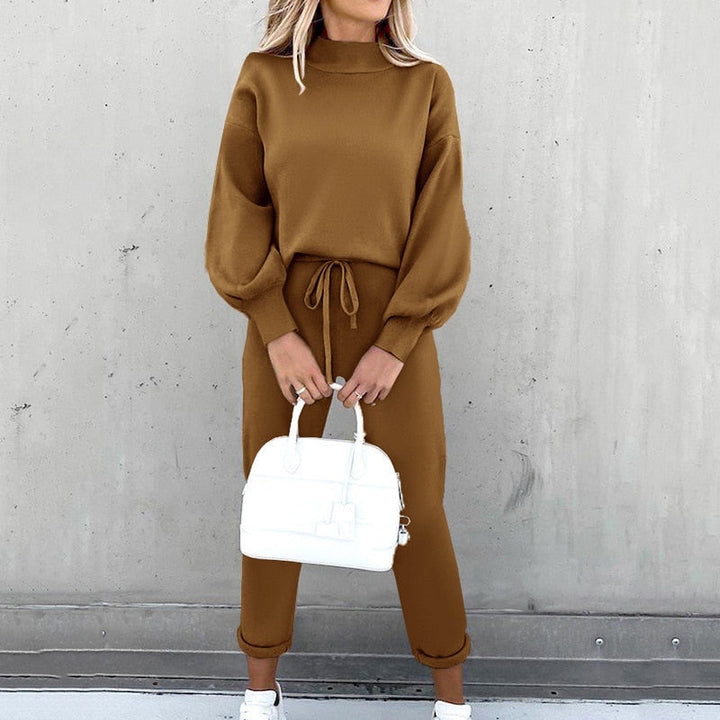Damski Komplet Sweter z Dzianiny | Zimowa
