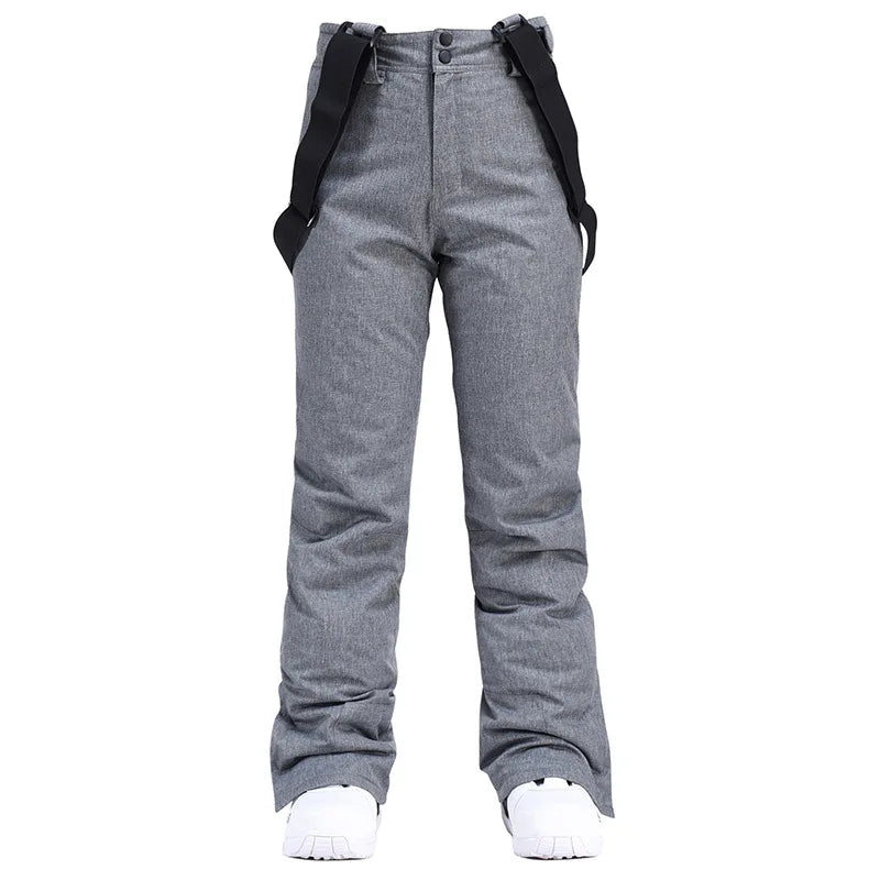 Unisex Spodnie Narciarskie Ocieplane z Szelkami | Snowboardowe