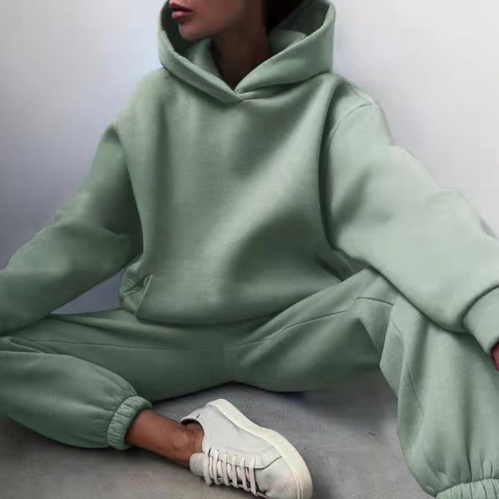 Damski Dres Oversize Prążkowany | z Kapturem