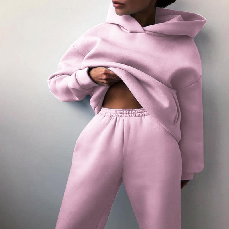 Damski Dres Oversize Prążkowany | z Kapturem