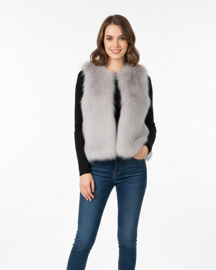 Damska Kamizelka Zimowa Bez Rękawów | Oversize