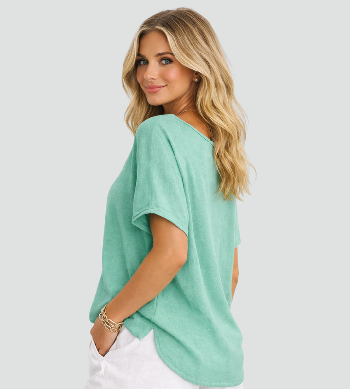Damski Letni T-Shirt | Luźny Krój