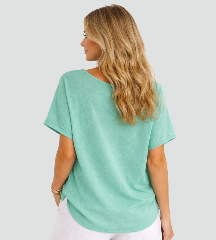 Damski Letni T-Shirt | Luźny Krój