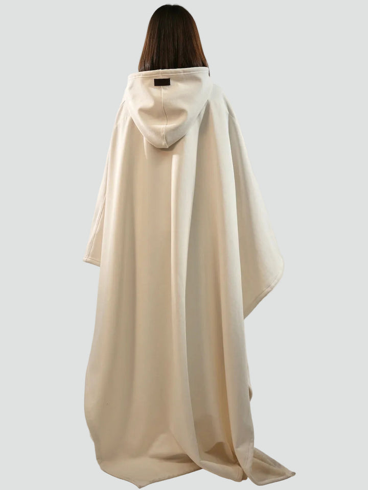 Damskie Poncho Koc Zimowa | z Kapturem