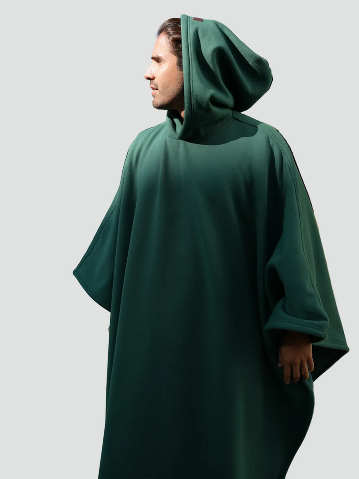 Damskie Poncho Koc Zimowa | z Kapturem
