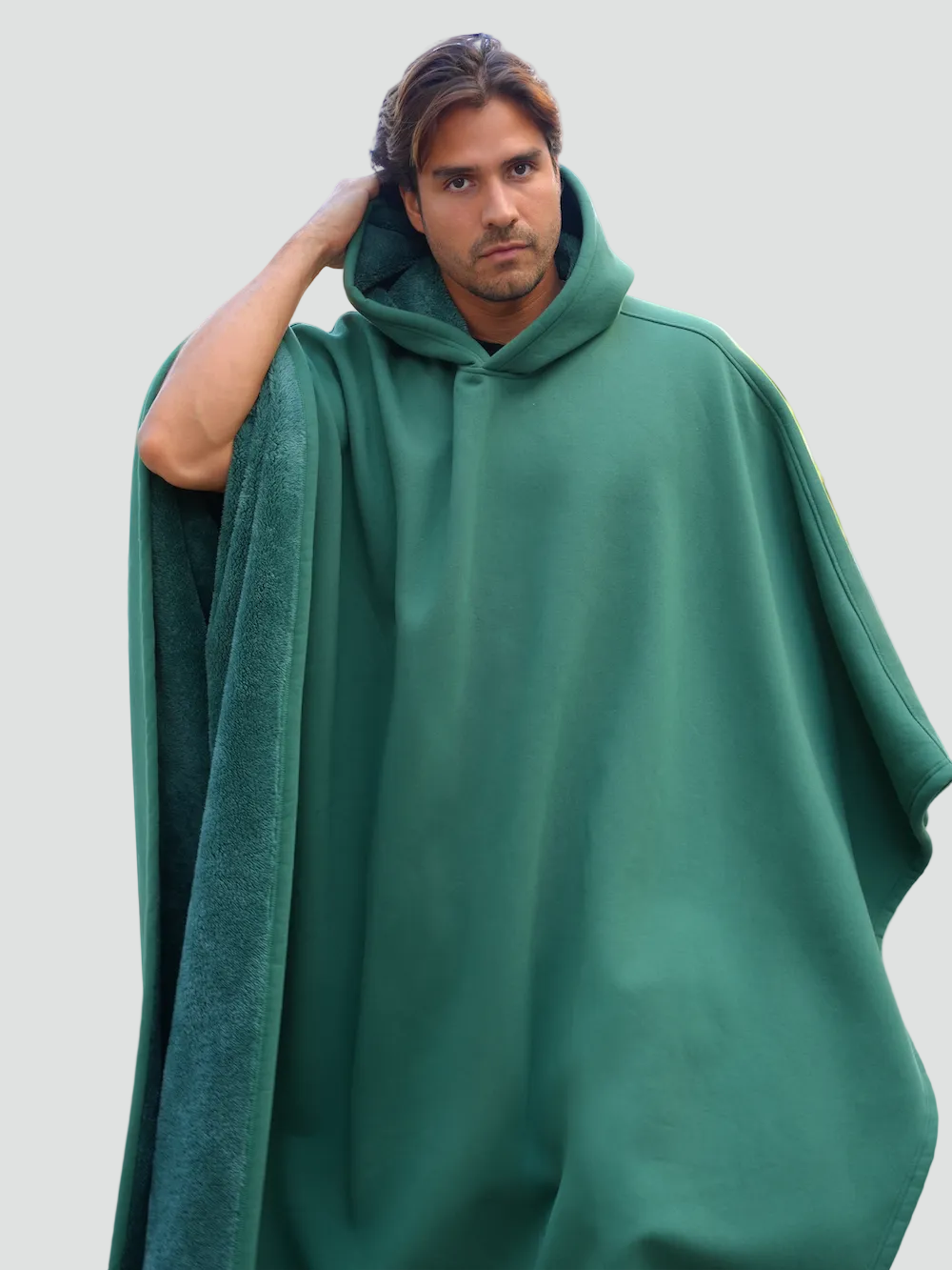 Damskie Poncho Koc Zimowa | z Kapturem