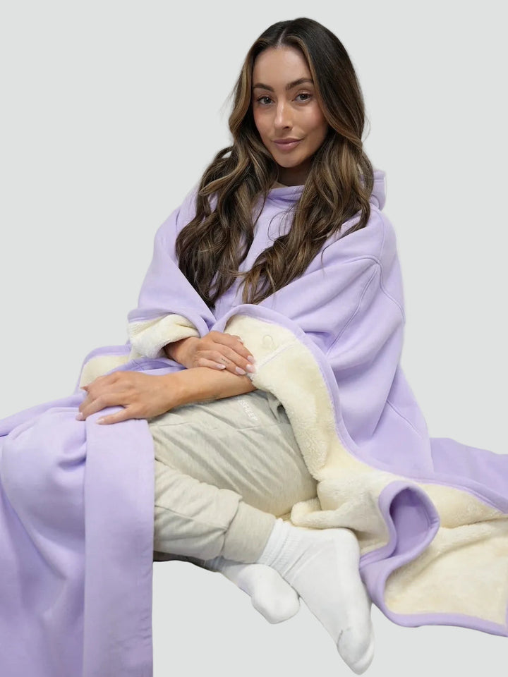 Damskie Poncho Koc Zimowa | z Kapturem