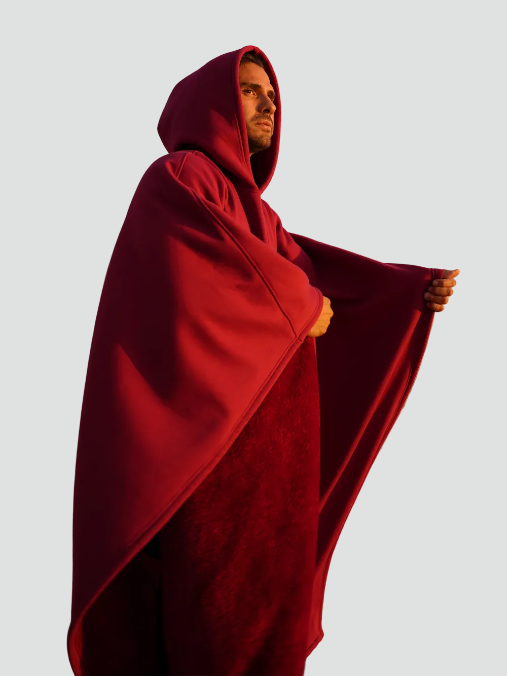 Damskie Poncho Koc Zimowa | z Kapturem