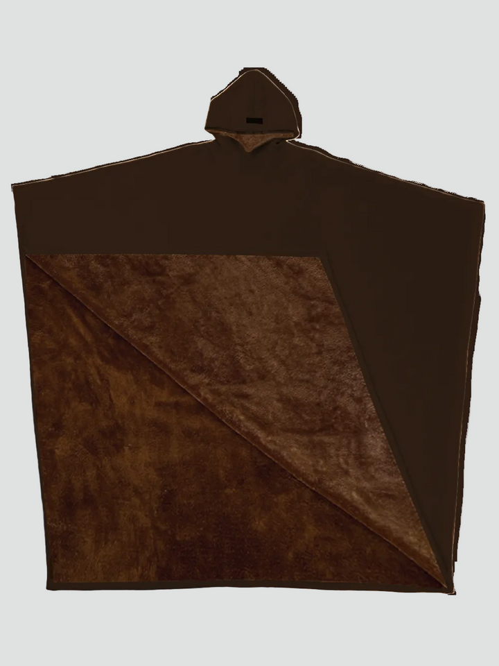 Damskie Poncho Koc Zimowa | z Kapturem