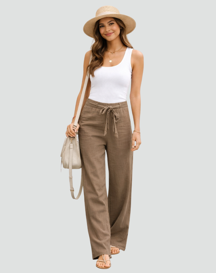 Damskie Spodnie z Szerokimi Nogawkami | Casual