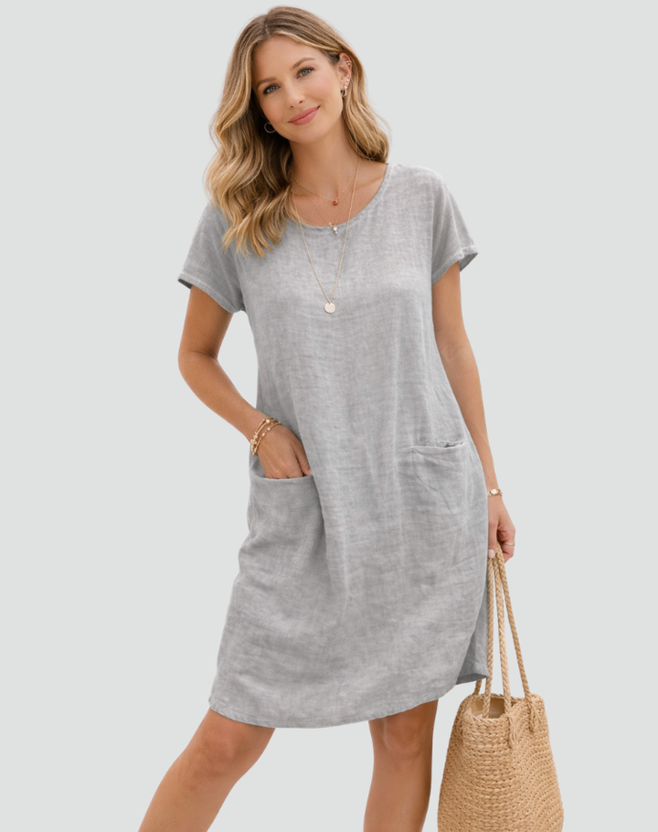 Damska Casualowa Luźna Sukienka | Mini