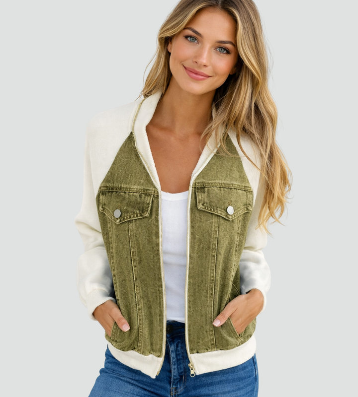 Damska Kurtka Casual Zimowa z Zamkiem | Streetwear