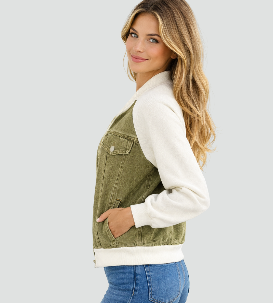 Damska Kurtka Casual Zimowa z Zamkiem | Streetwear