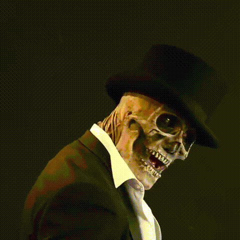 Męski Kostium Maska Czaszka Czarny | Halloween