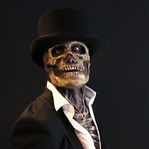 Męski Kostium Maska Czaszka Czarny | Halloween