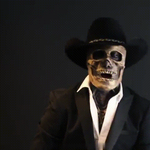 Męski Kostium Maska Czaszka Czarny | Halloween