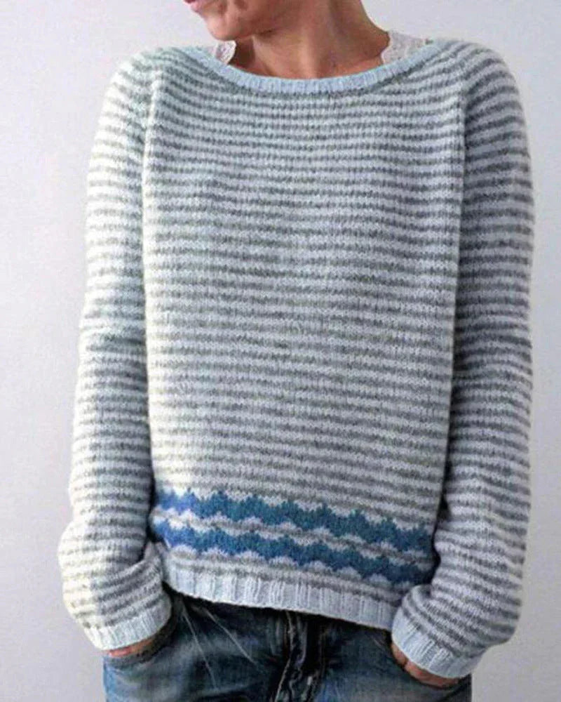 Damski Sweter Oversize Norweski Ciepły | Dzianiny