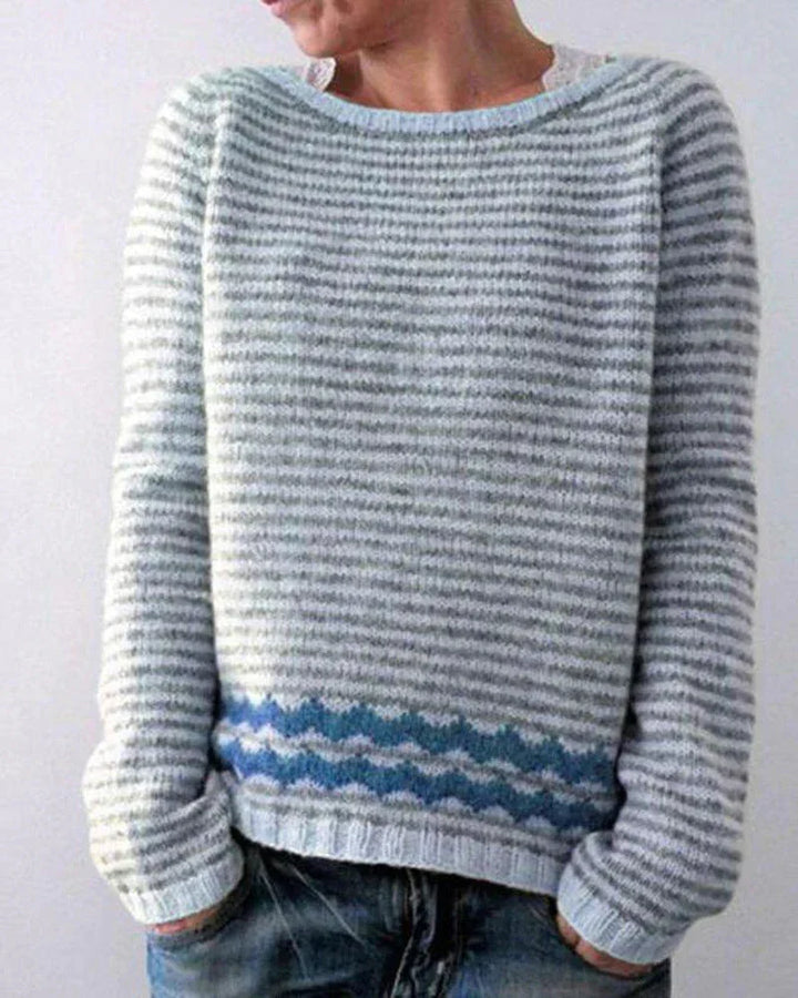 Damski Sweter Oversize Norweski Ciepły | Dzianiny