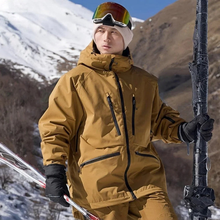 Unisex Kurtka Narciarska Rozpinana z Kapturem | Snowboardowa