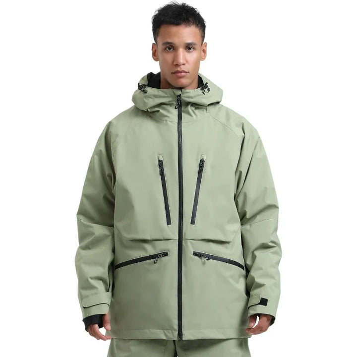 Unisex Kurtka Narciarska Rozpinana z Kapturem | Snowboardowa
