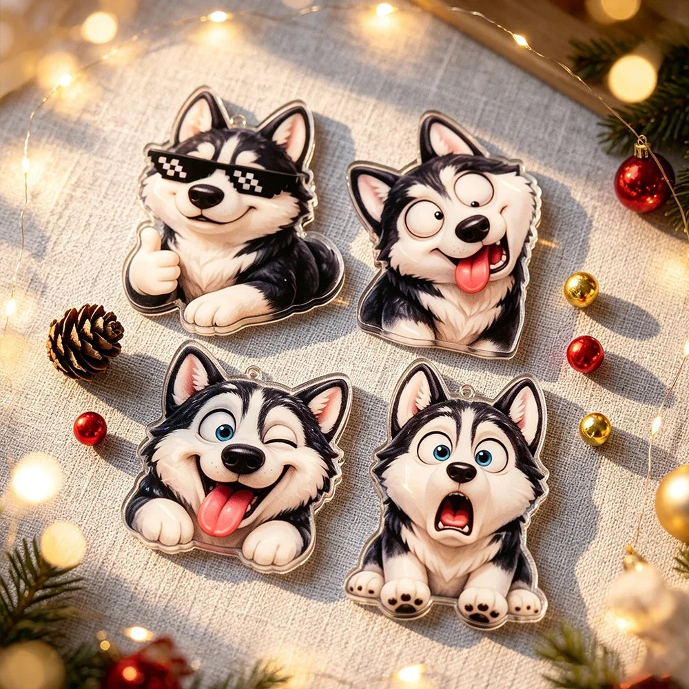 Kalendarz Adwentowy z Psami Husky | Świąteczny