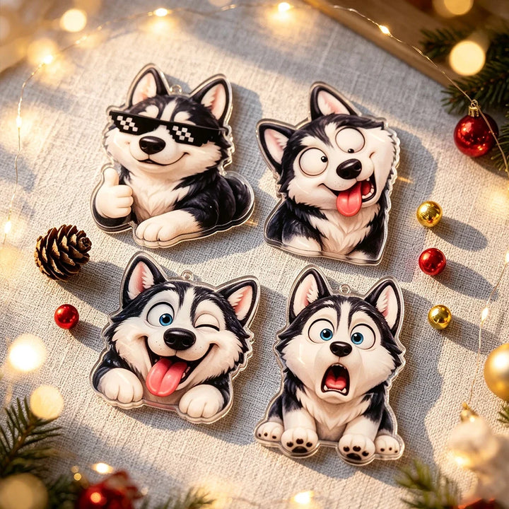 Kalendarz Adwentowy z Psami Husky | Świąteczny