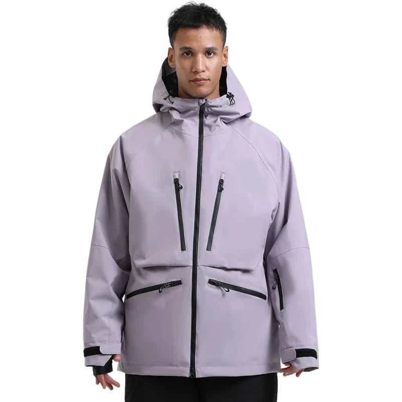 Unisex Kurtka Narciarska Rozpinana z Kapturem | Snowboardowa