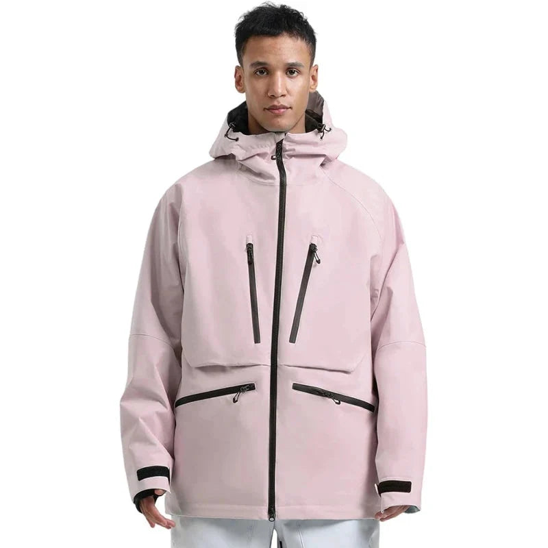 Unisex Kurtka Narciarska Rozpinana z Kapturem | Snowboardowa