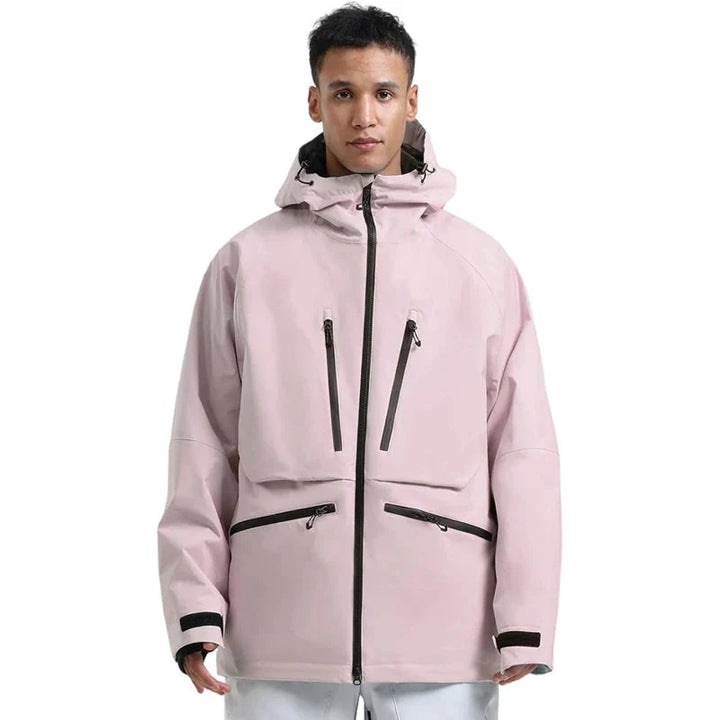 Unisex Kurtka Narciarska Rozpinana z Kapturem | Snowboardowa