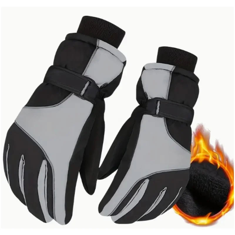 Unisex Rękawice Narciarskie Termiczne z Paskiem | Zimowe