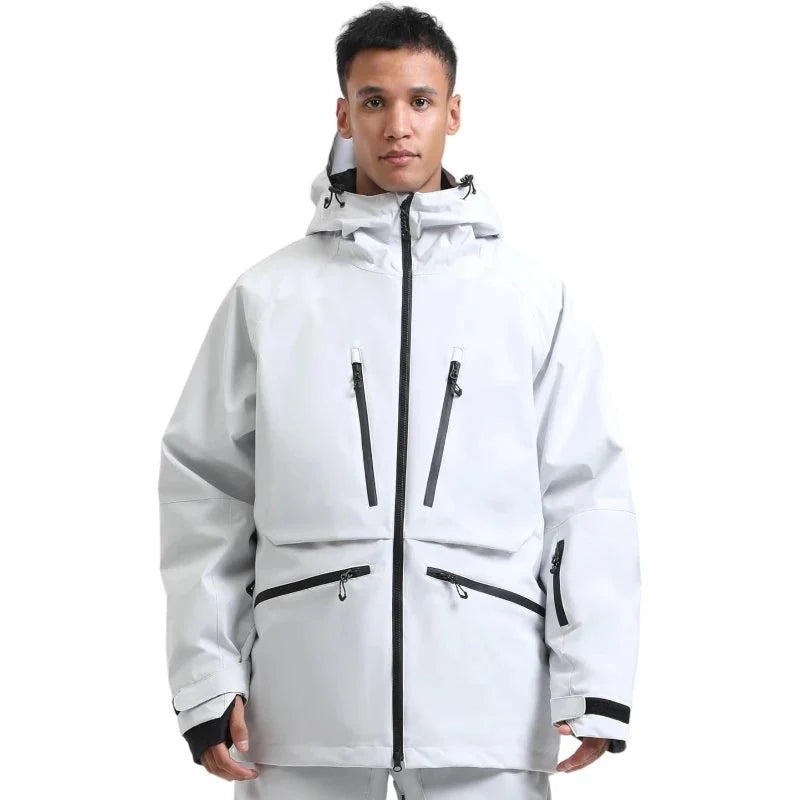 Unisex Kurtka Narciarska Rozpinana z Kapturem | Snowboardowa