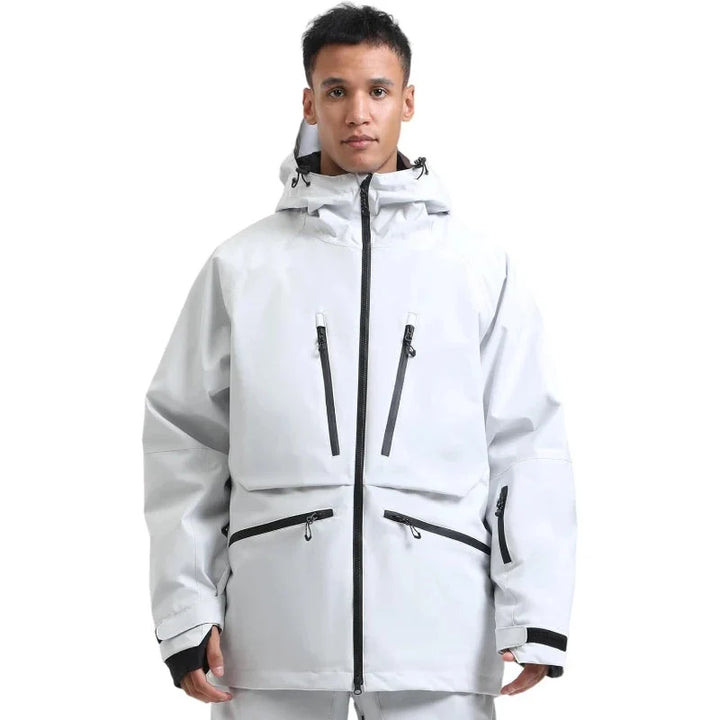 Unisex Kurtka Narciarska Rozpinana z Kapturem | Snowboardowa