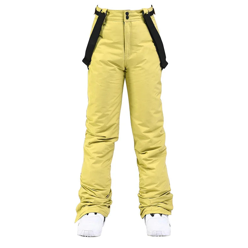 Unisex Spodnie Narciarskie Ocieplane z Szelkami | Snowboardowe
