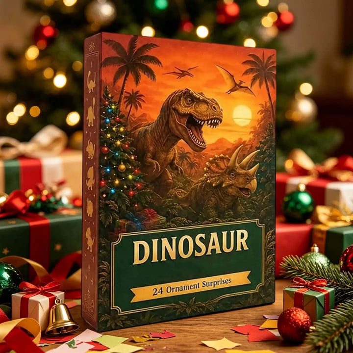 Kalendarz Adwentowy Z Zawieszkami Dinozaurów | Świąteczny