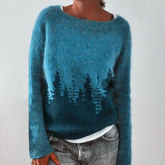 Damski Sweter Oversize Norweski Ciepły | Dzianiny