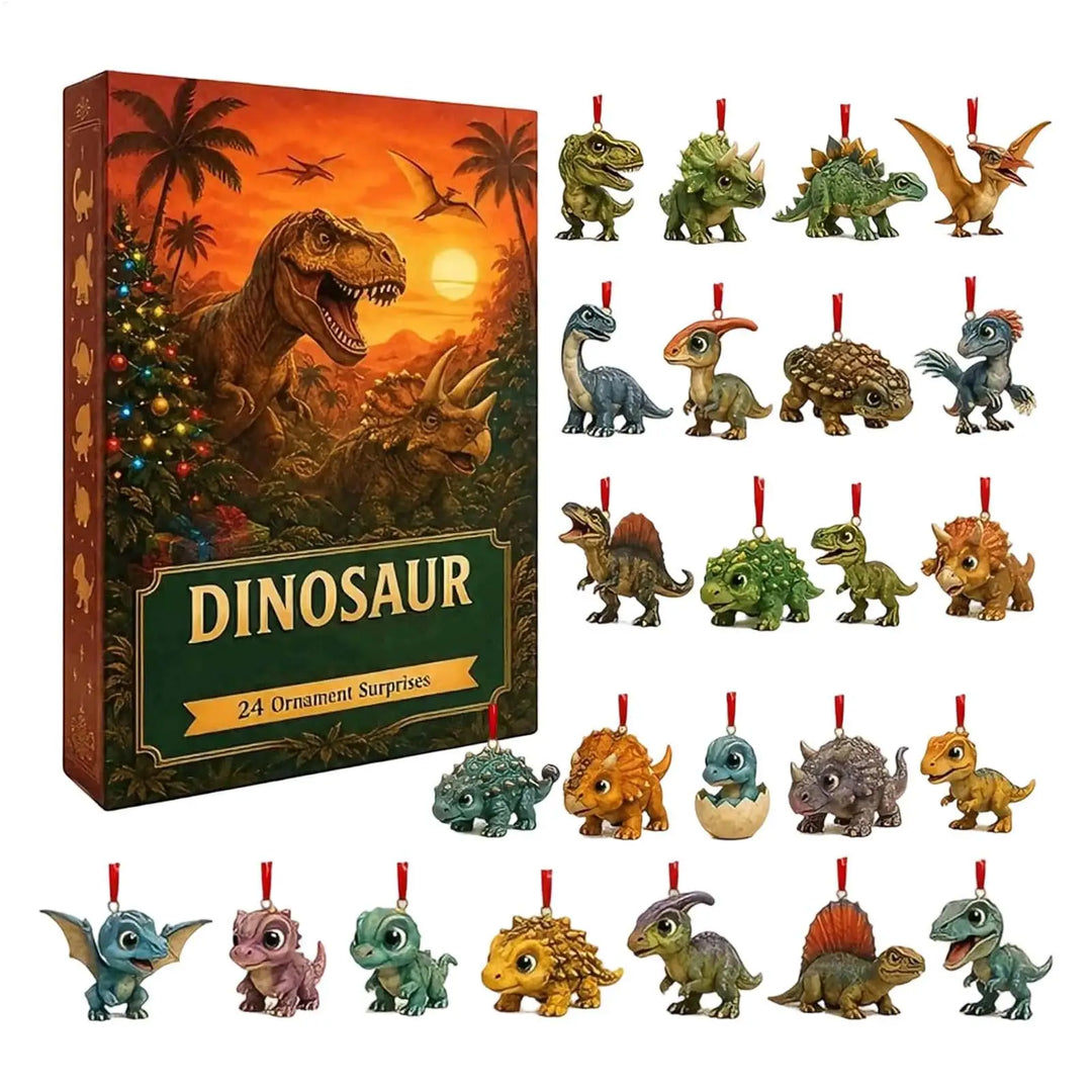 Kalendarz Adwentowy Z Zawieszkami Dinozaurów | Świąteczny