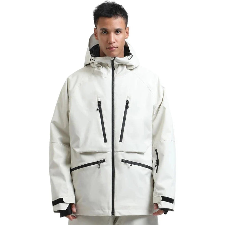 Unisex Kurtka Narciarska Rozpinana z Kapturem | Snowboardowa