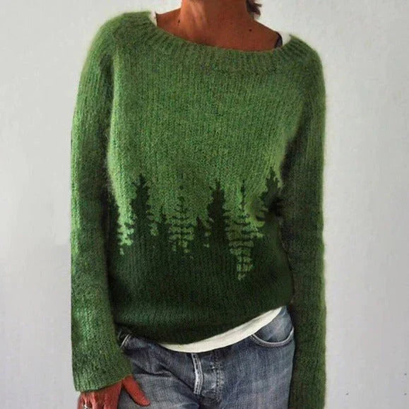 Damski Sweter Oversize Norweski Ciepły | Dzianiny