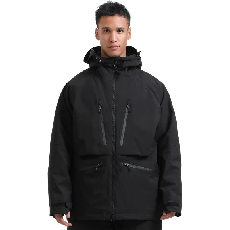 Unisex Kurtka Narciarska Rozpinana z Kapturem | Snowboardowa