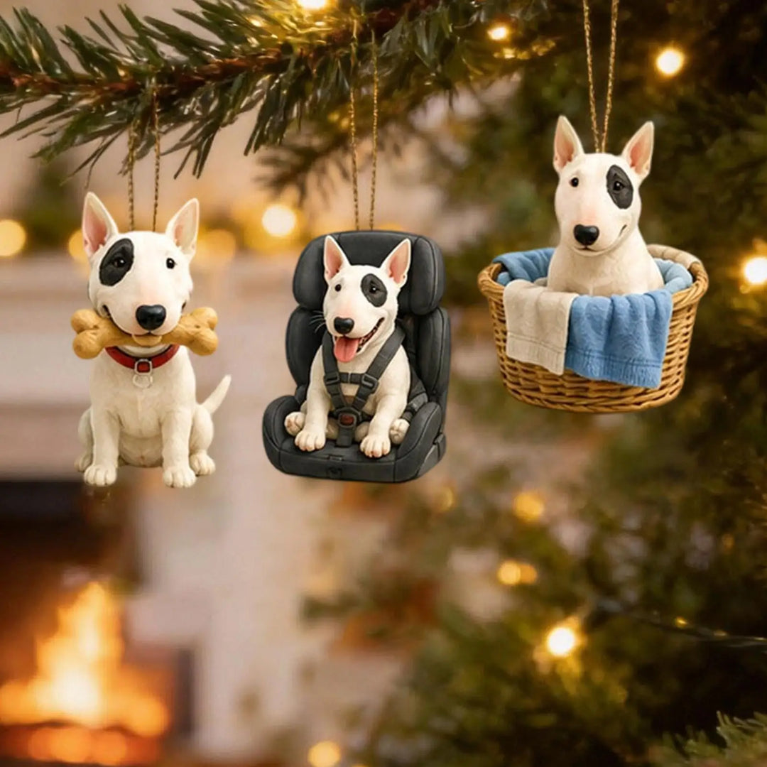 Kalendarz Adwentowy z Ozdobami Bull Terrier | Świąteczny