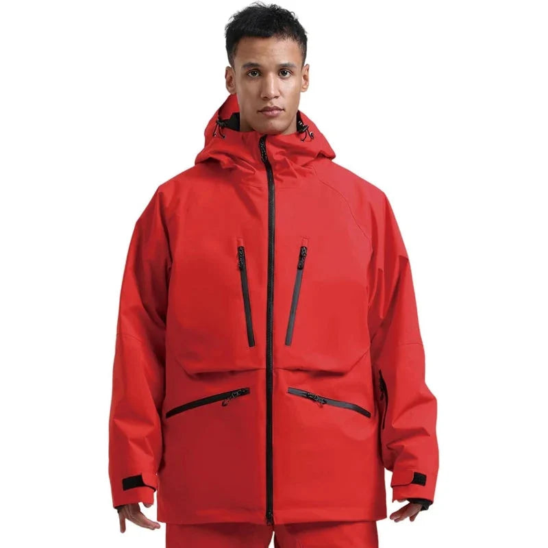 Unisex Kurtka Narciarska Rozpinana z Kapturem | Snowboardowa