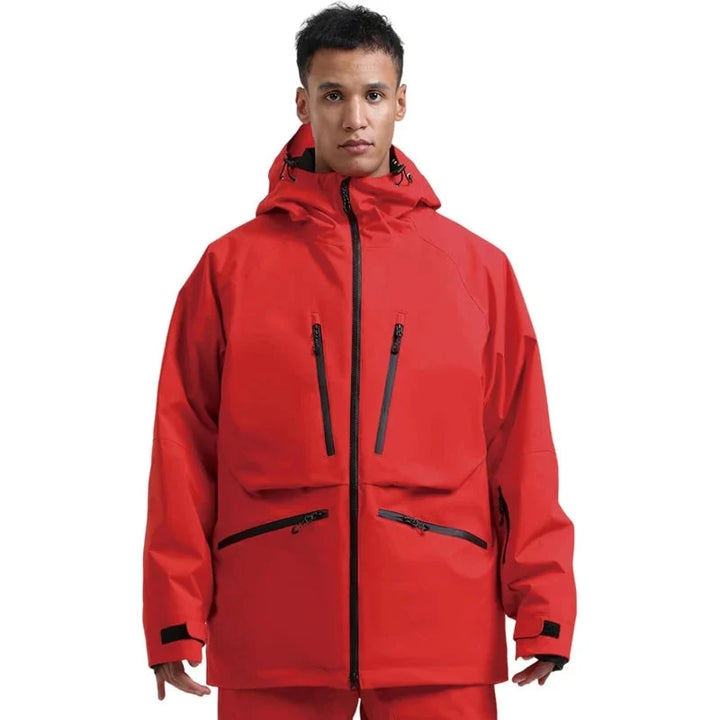 Unisex Kurtka Narciarska Rozpinana z Kapturem | Snowboardowa