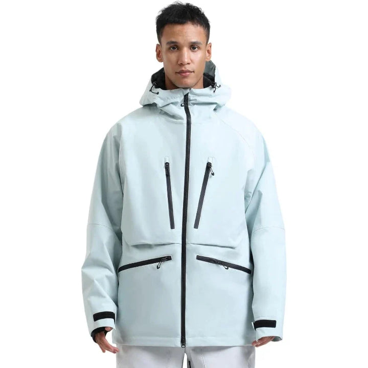 Unisex Kurtka Narciarska Rozpinana z Kapturem | Snowboardowa