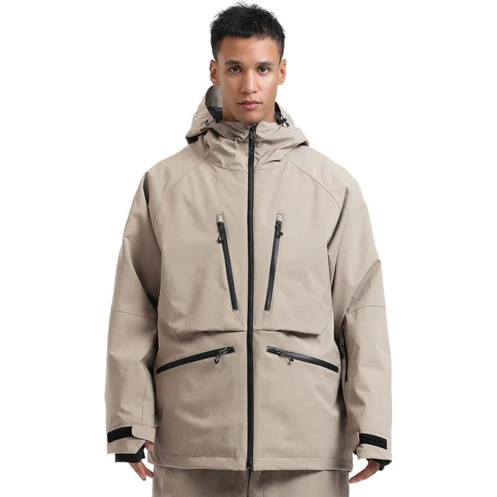 Unisex Kurtka Narciarska Rozpinana z Kapturem | Snowboardowa