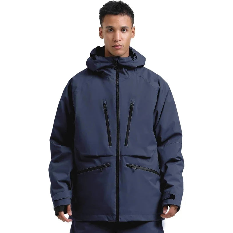 Unisex Kurtka Narciarska Rozpinana z Kapturem | Snowboardowa