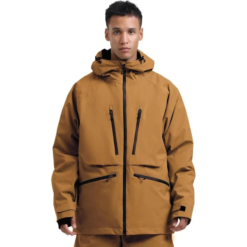 Unisex Kurtka Narciarska Rozpinana z Kapturem | Snowboardowa